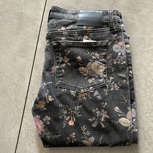 R13 Floral Print Denim Jeans